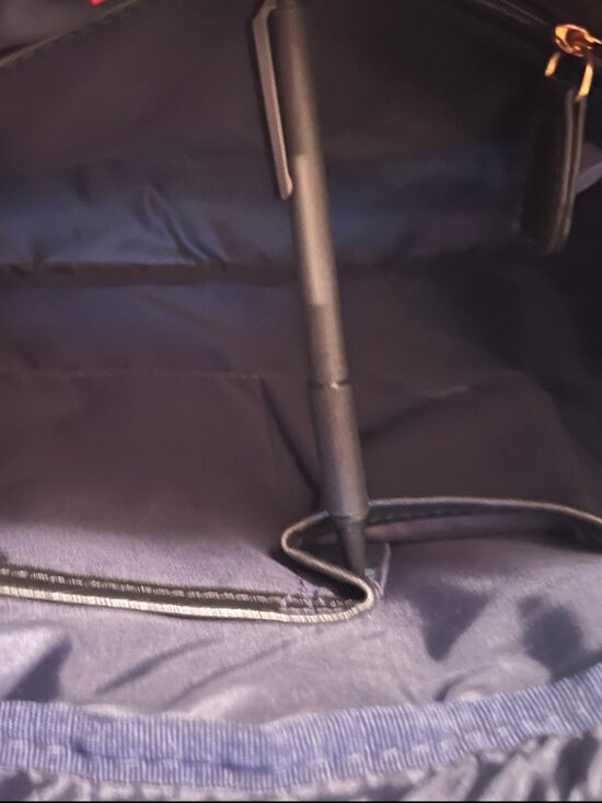 TOMMY HILFIGER CANVAS COMPUTER BREIF CASE CROSSBODY/SHOULDER GOLD TONE HARDWARE - Picture 8 of 9